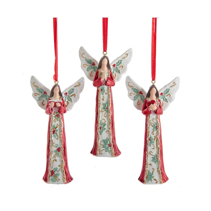 Red Angel Ornament-Assorted, sold seperately