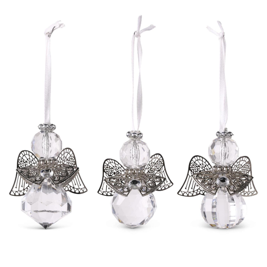 Small Angel Ornament w/Metal Wings-3 Assorted Styles, sold separately