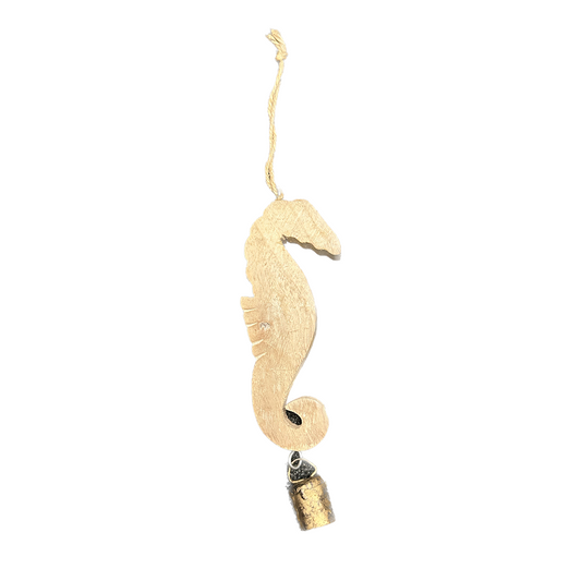 Mango Wood Seahorse Ornament