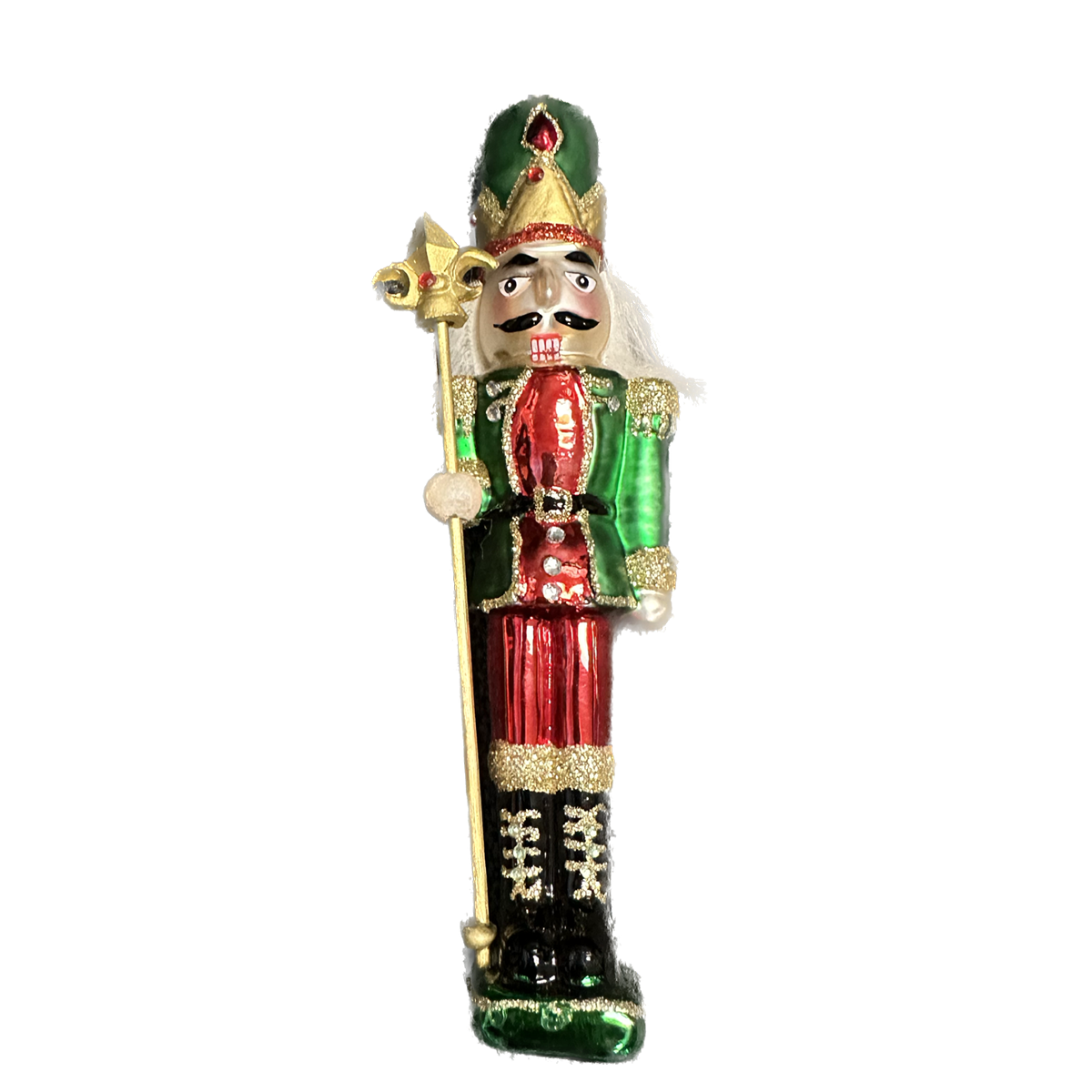 Glass Nutcracker Ornament