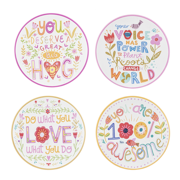 Affirmation Coasters, Set of 4