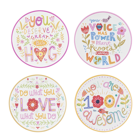 Affirmation Coasters, Set of 4