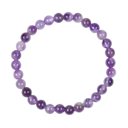 Amethyst Beaded Stone Bracelet