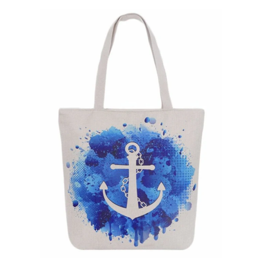 Anchor Nautical Canvas Tote Bag