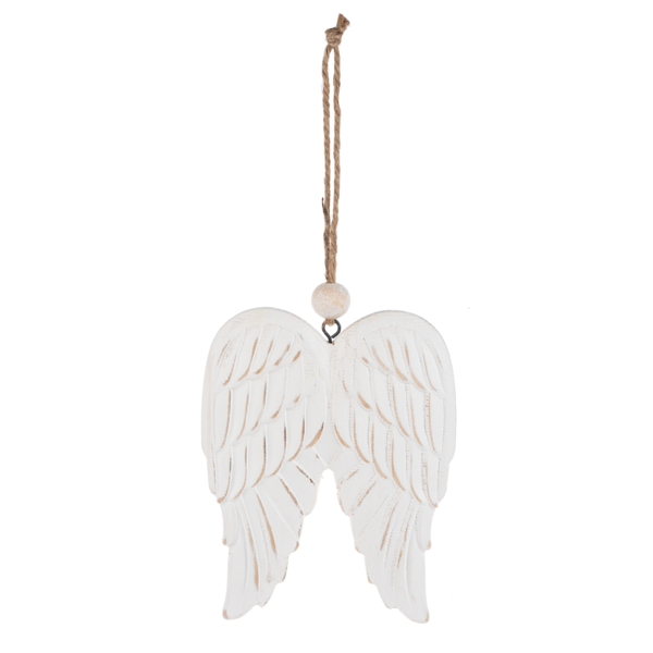 Carved Angel Wing Ornament