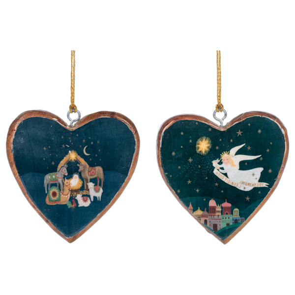 Artisan Heart Ornament-Assorted, each sold separately