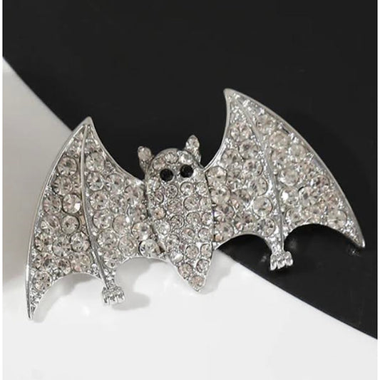 Bat Rhinestone Brooch