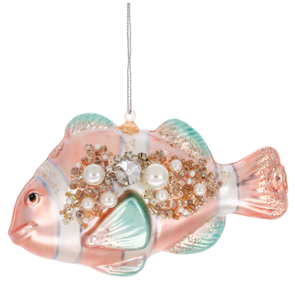 Beaded Glass Fish Ornament-Assorted, each sold separately