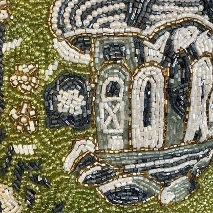 Beaded Chinoiserie Pagoda Pillow