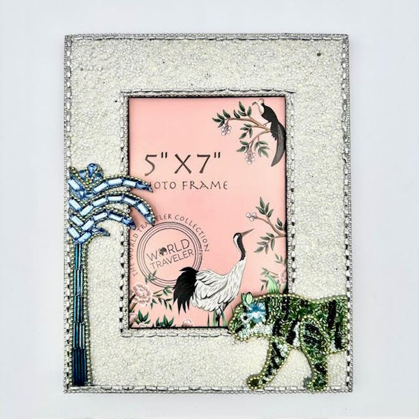 Beaded Tiger Photo Frame-Fly By Night, Assorted Sizes (sold separately)