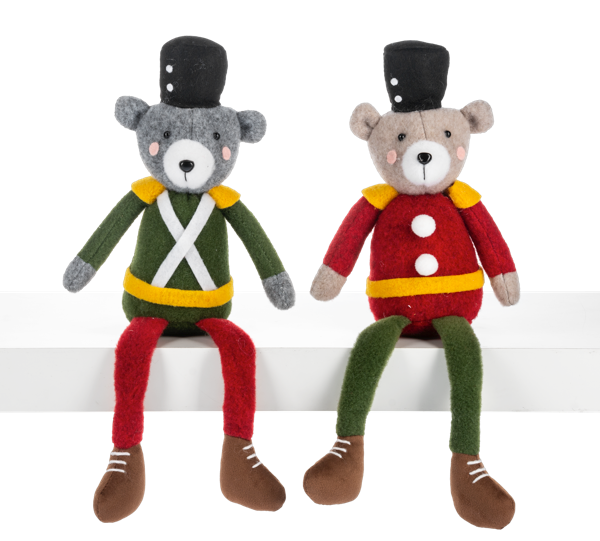 Handcrafted Bear Soldier Shelfsitter-Assorted, each sold separately