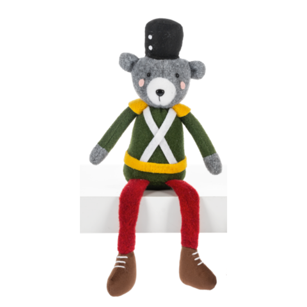 Handcrafted Bear Soldier Shelfsitter-Assorted, each sold separately