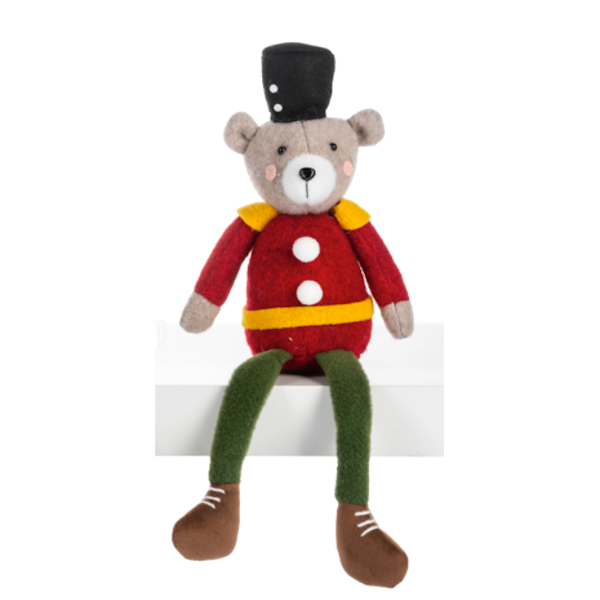 Handcrafted Bear Soldier Shelfsitter-Assorted, each sold separately