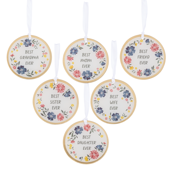 "Best Ever" Ornaments-Assorted, each sold seperately