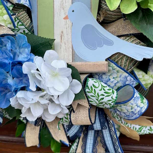 Birdhouse Wreath-Handmade, Custom