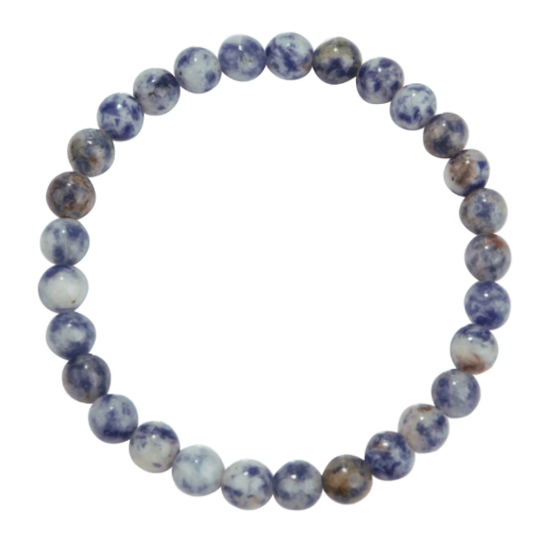 Blue Spot Jasper Stone Beaded Bracelet