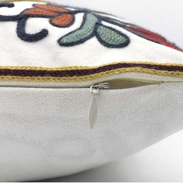 Phoenix Crewelwork Embroidered Pillow