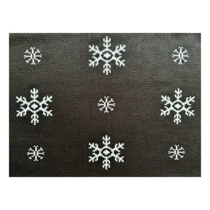 Nordic Style Cotton Throw-Dark Brown/Cream