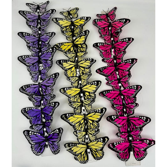 Feather Butterfly Garland, 6' - Assorted Colors, sold seperately
