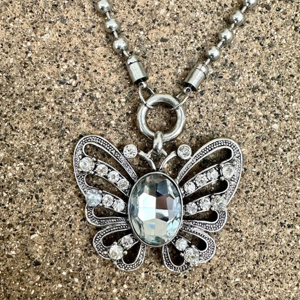 Jeweled Butterfly Necklace