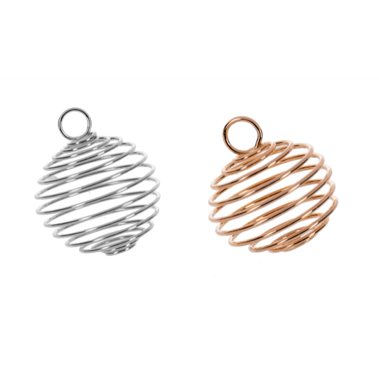 The Cage Charm-Silver or Gold, sold seperately