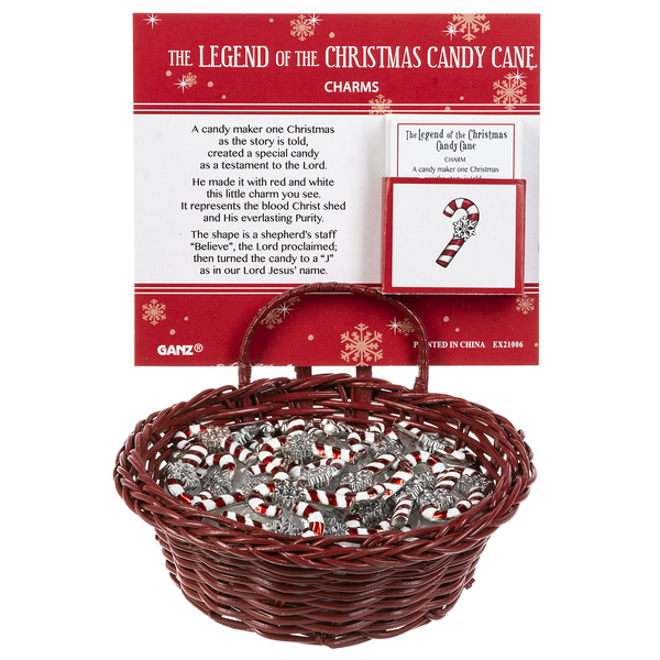 The Legend of the Christmas Candy Cane Charm with Card