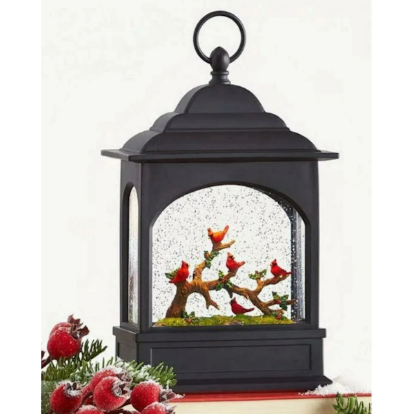 Cardinal Lighted Water Lantern