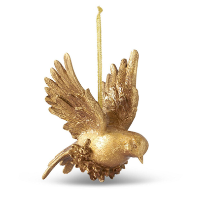 Carved Gold Leaf Bird Ornament-Assorted Styles, sold seperately