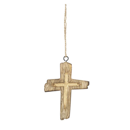 Carved Wood Cross Ornament, each sold seperately