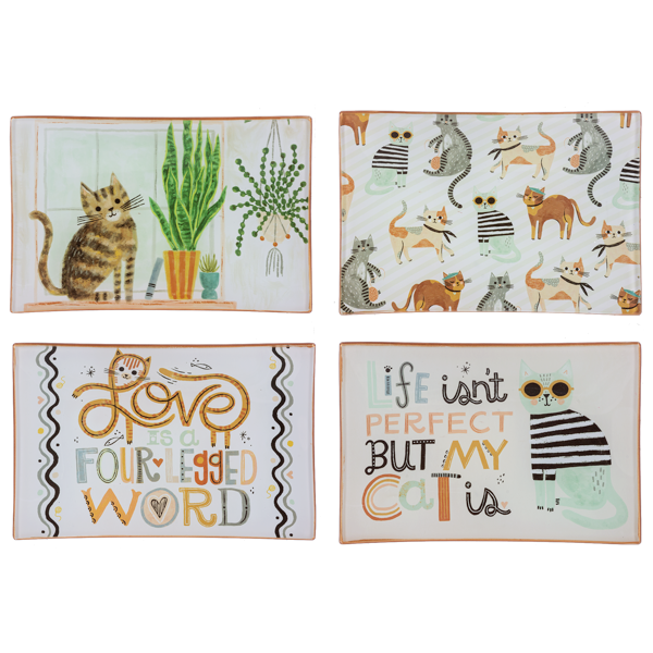 Cat Message Trinket Dish-Assorted, each sold separately