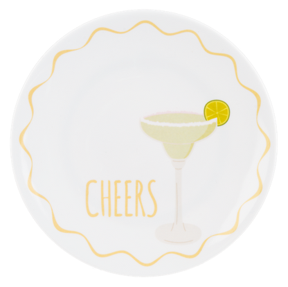 "Cheers" Snack Plate Set
