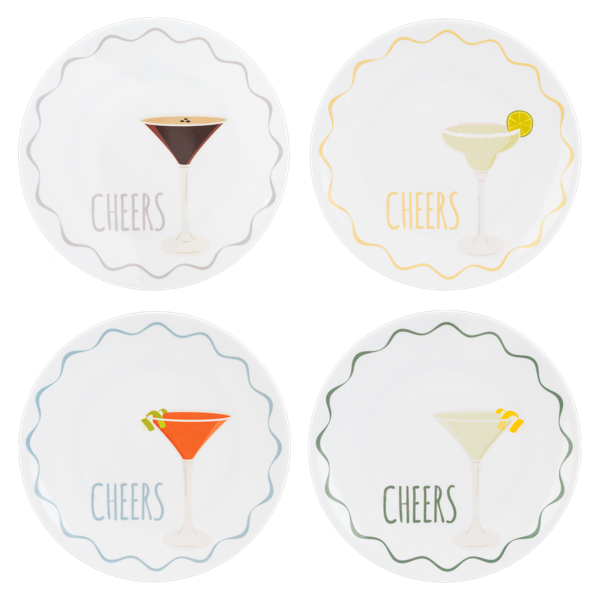 "Cheers" Snack Plate Set