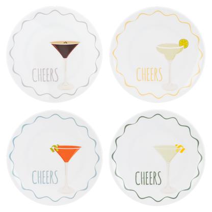 "Cheers" Snack Plate Set