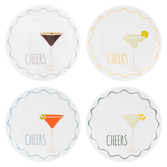 "Cheers" Snack Plate Set