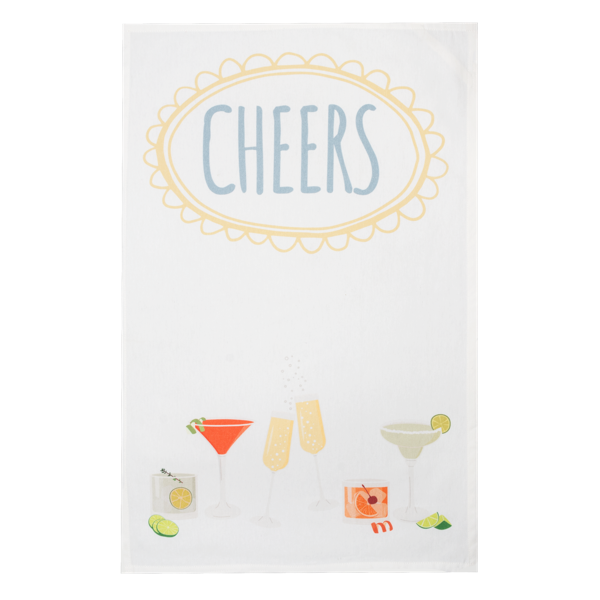 "Cheers" Tea Towel-Assorted, each sold separately