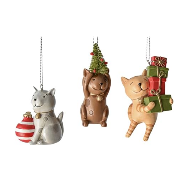 Christmas Cat Ornament, Assorted Kitties-sold separately