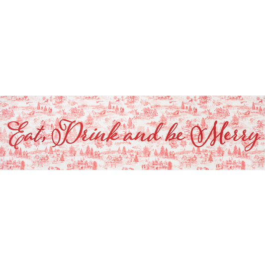 Christmas Toile Table Runner, Assorted Styles, each sold separately