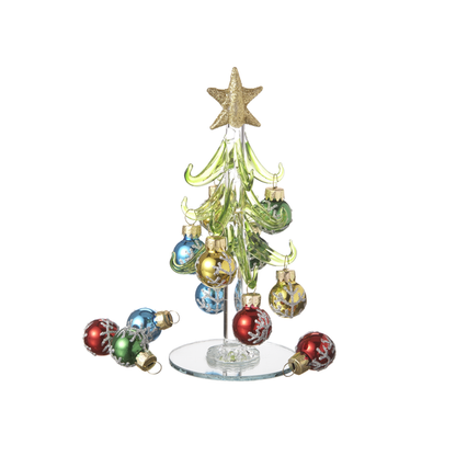 Glass Christmas Tree With Ornaments-Assorted Styles, sold separately