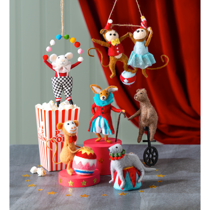 Handcrafted Circus Animal Ornament-Assorted, each sold separately
