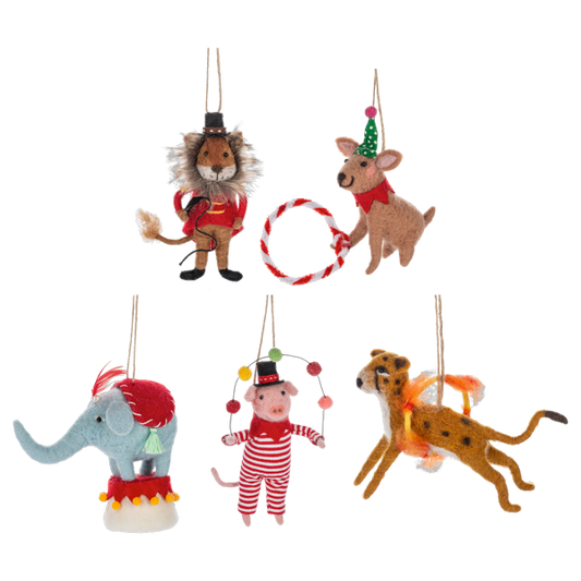 Handcrafted Circus Animals Ornament-Assorted, each sold separately