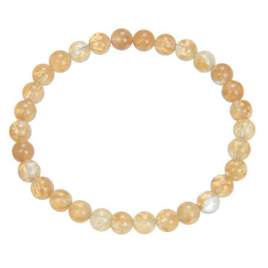 Citrine Quartz Stone Stretch Bracelet