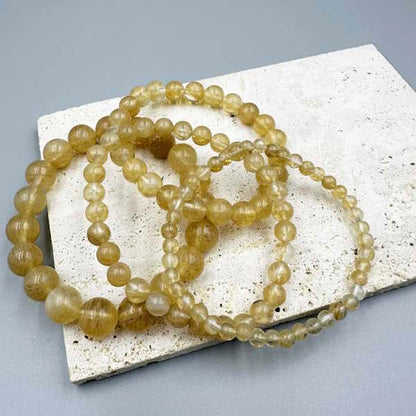 Citrine Quartz Stone Stretch Bracelet