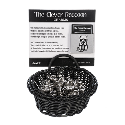 The Clever Raccoon Charm with Insert Card