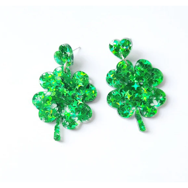 Clover Acrylic Earrings