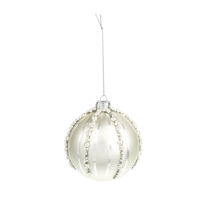 Coastal Beaded Ball Ornament