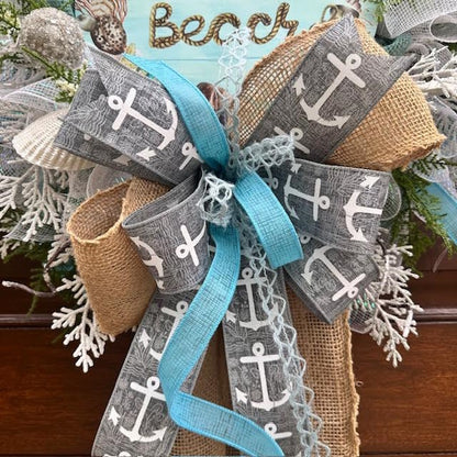 Coastal "Welcome to the Beach" Wreath-Handmade