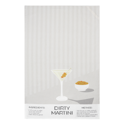 Cocktail Recipe Tea Towel-Assorted, each sold separately