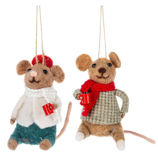 Hot Cocoa Mouse Ornament-Assorted, sold seperately