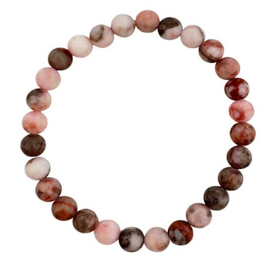 Pink Rhodonite Stone Stretch Bracelet