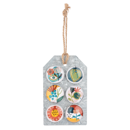 Colorful Fleur Magnet Set